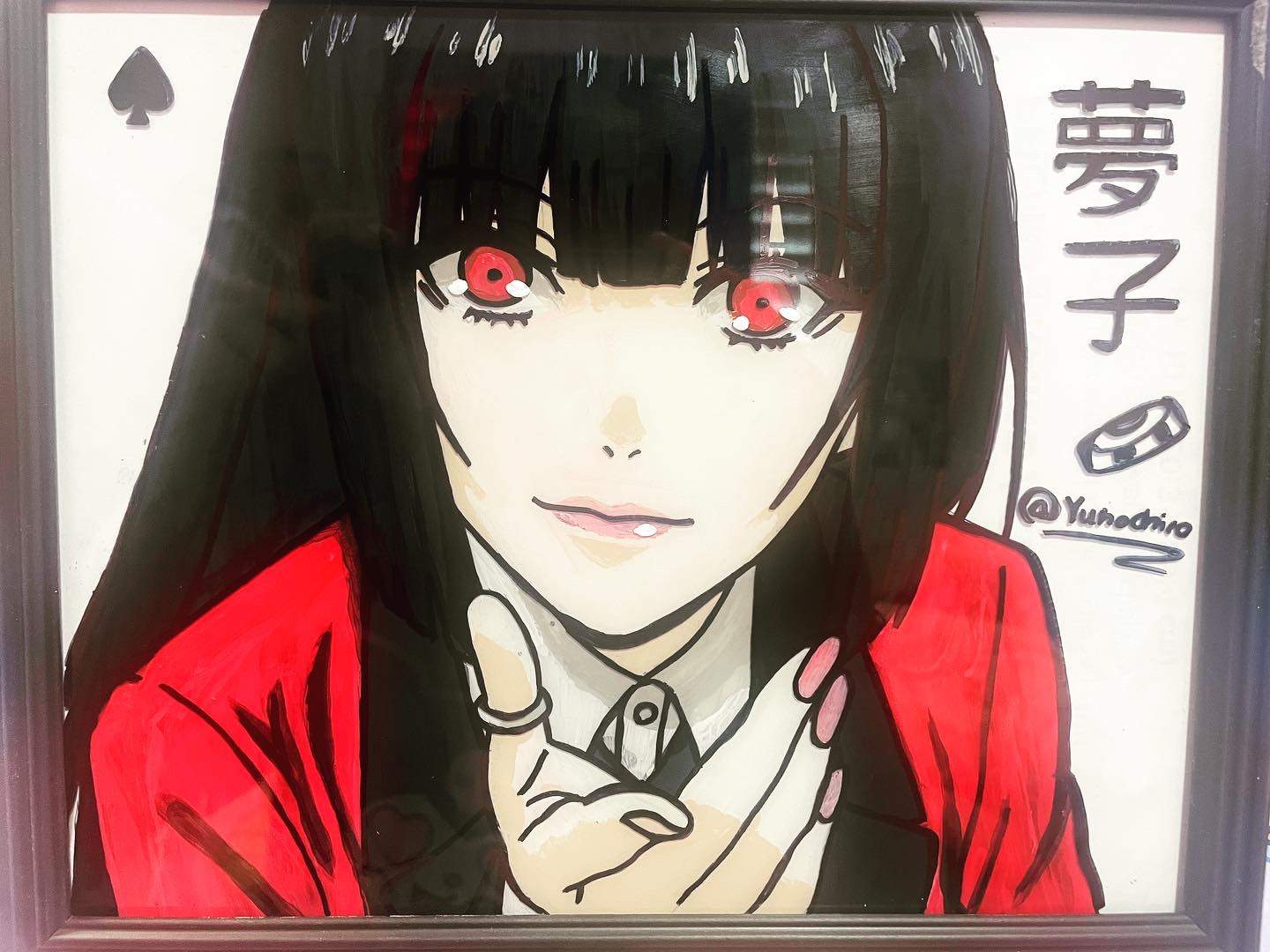 Yumeko Jabami Glass painting ♠️ | Anime Amino