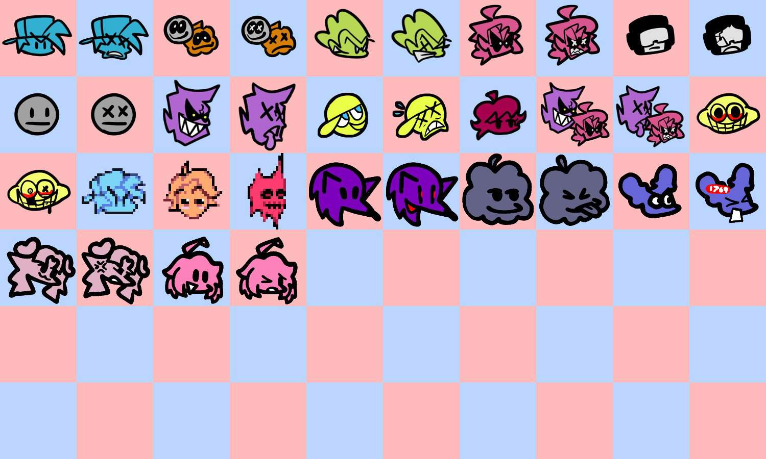 Some icon of fnf characters (plus needlemouse) | Team Cyantix Official ...