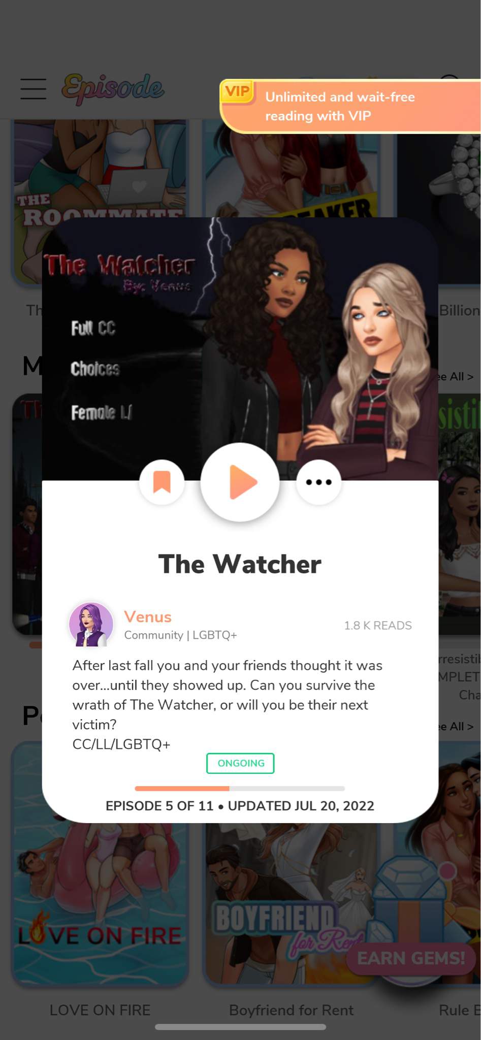 The Watcher | Wiki | Episode: Choose Your Story Amino