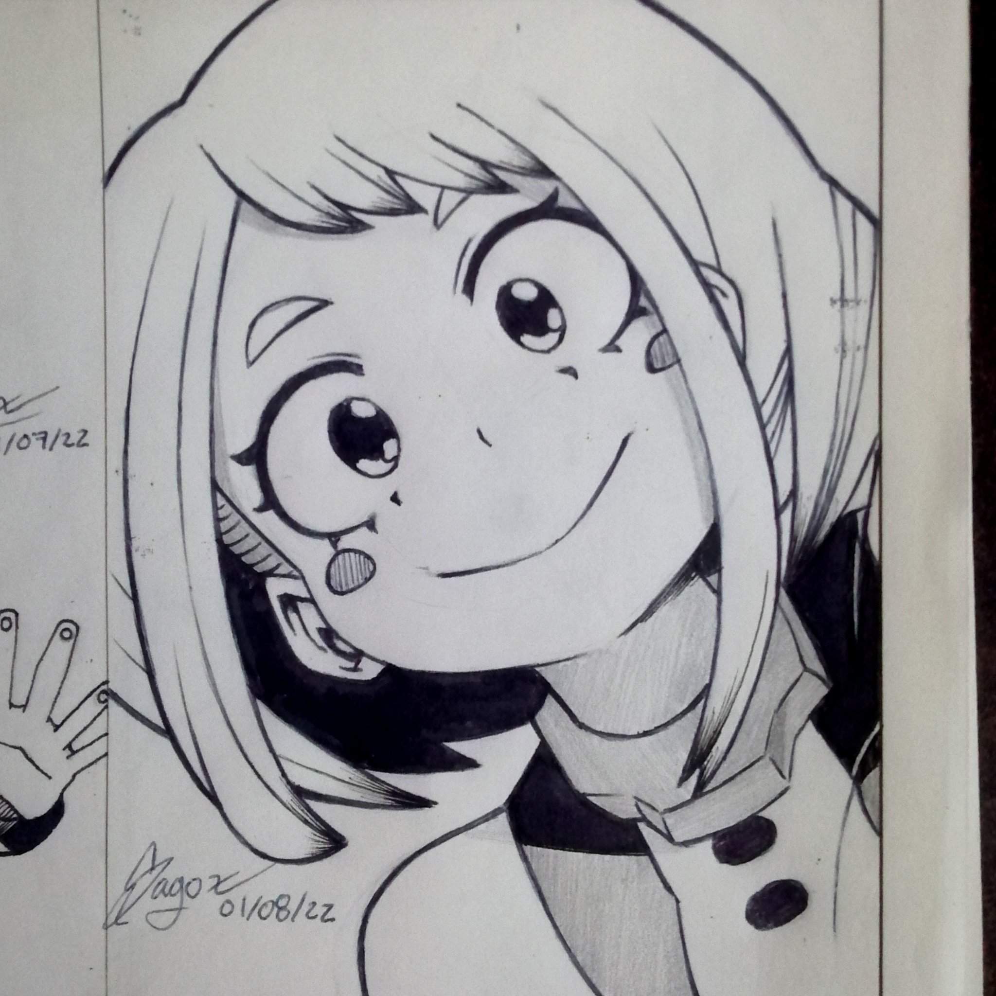 Dibujo de uraraka | Boku No Hero Academia Amino. Amino