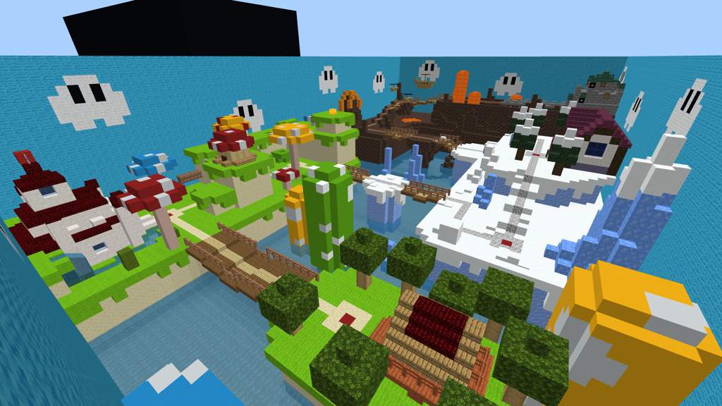 World Map Complete Super Mario Parkour Minecraft Amino