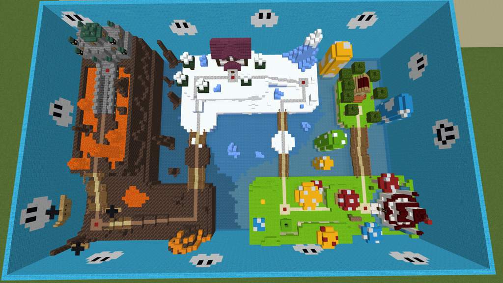 World Map Complete Super Mario Parkour Minecraft Amino