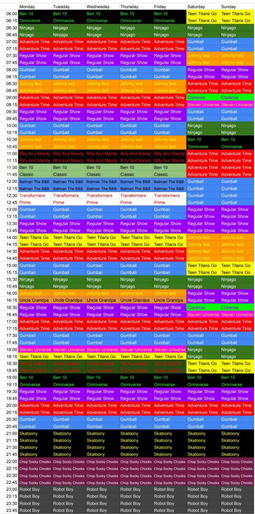 Cartoon Network Uk Schedule January 2015 | Cartoon Amino