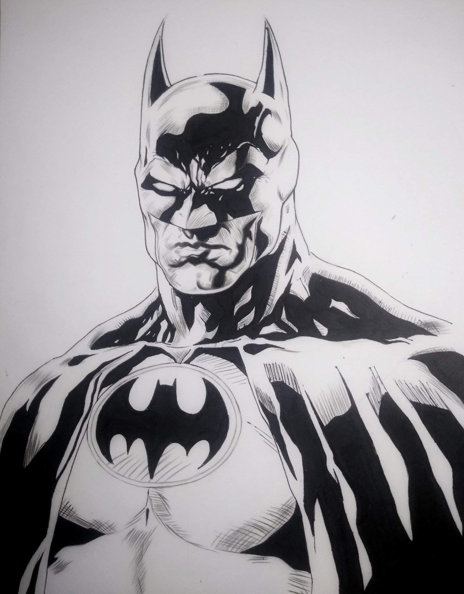 Dibujo de Batman con marcador negro | DibujArte Amino