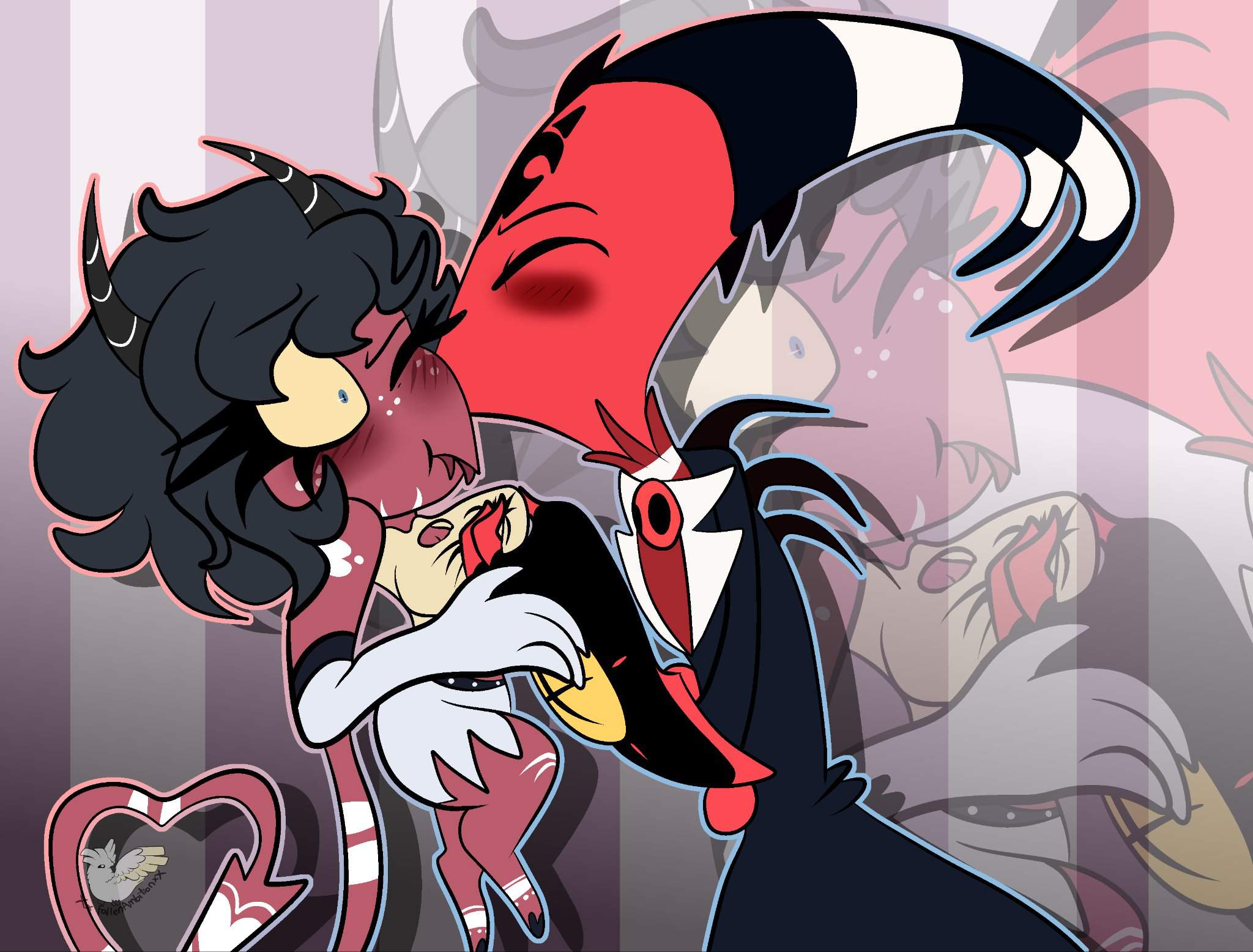 Remi x Blitz smooch | •Hazbin Hotel/Helluva Boss• Amino