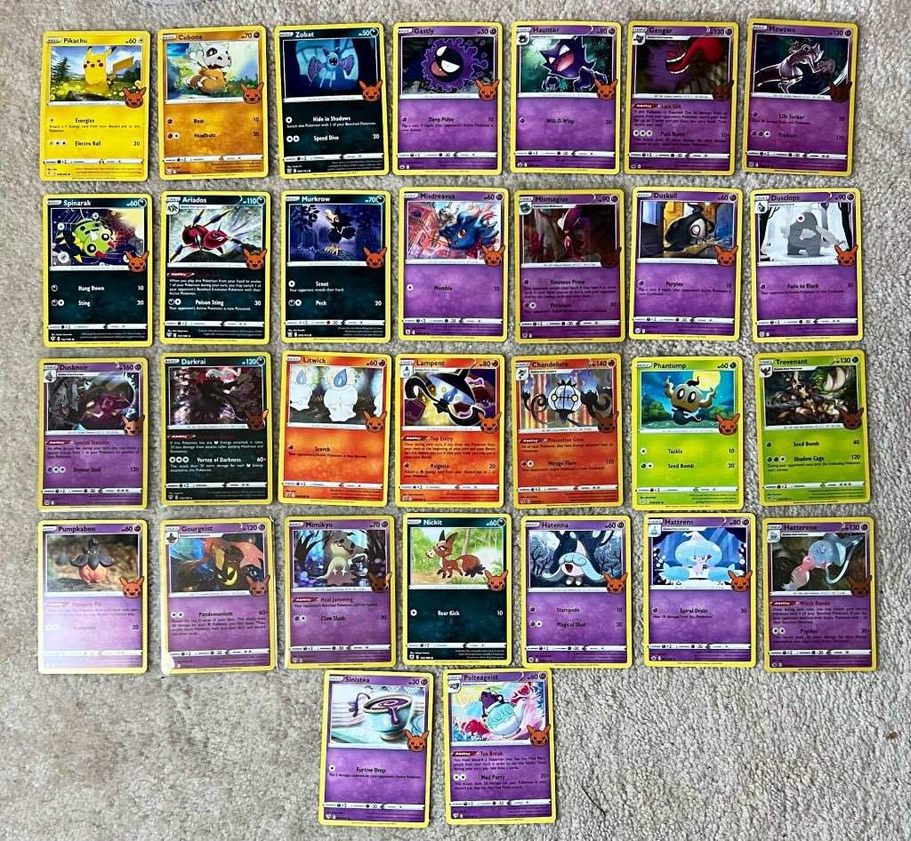 All 30 Pokemon "Trick or Trade" Halloween Cards! Pokémon Trading