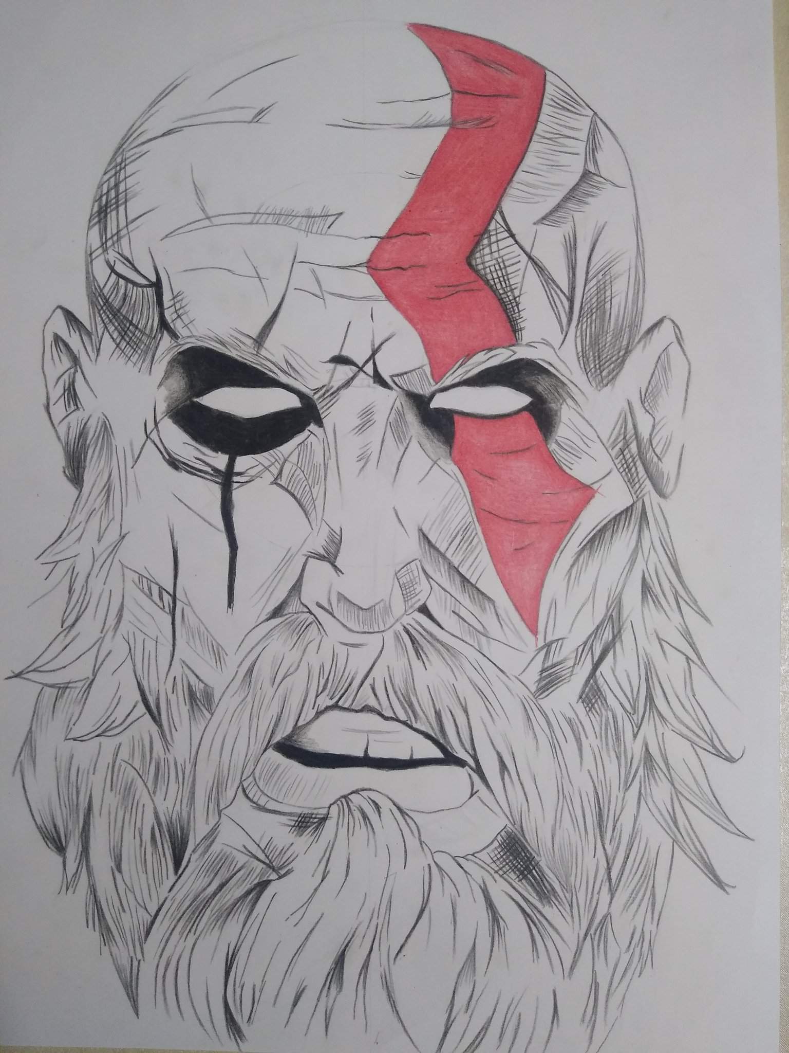 Dibujo de Kratos, God of war | DibujArte Amino