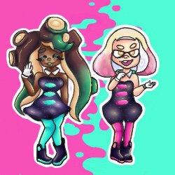 Pearl and Marina in Callie and Marie outfits. | Splatoon Amino