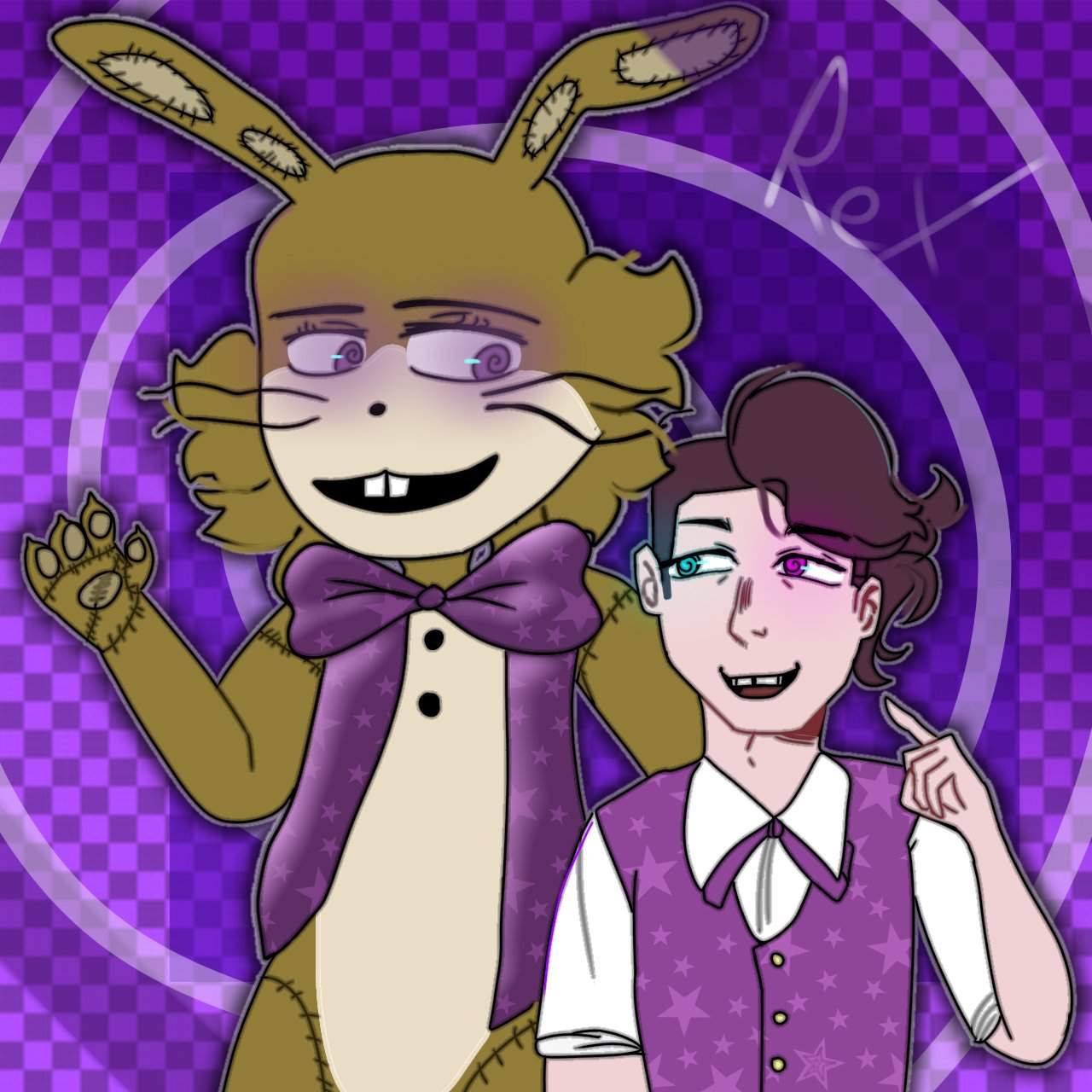 Glitchtrap and Dawko art ࿔₊• | Five Nights At Freddy's Amino