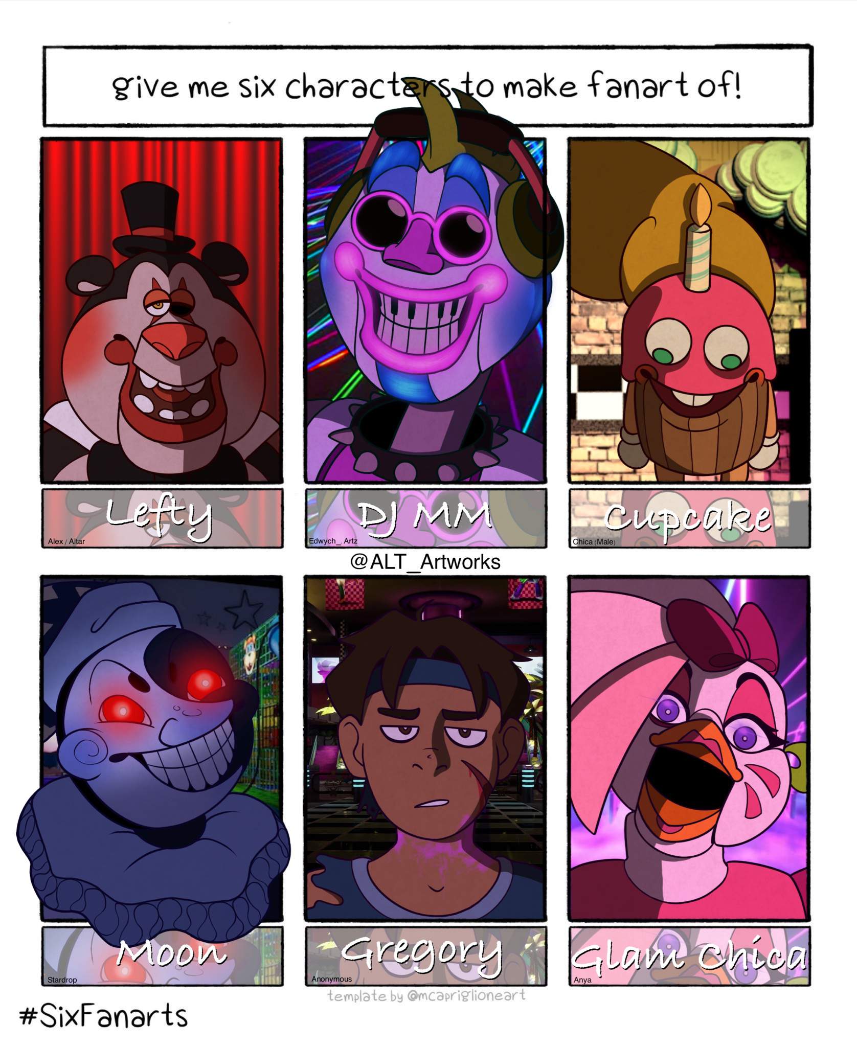 Six Fanart Challenge | Five Nights At Freddy's Amino