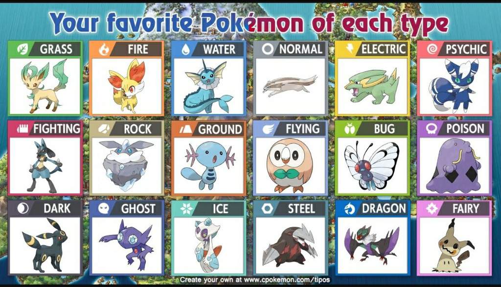 My Favorite Pokémon (Top 20 / Favorite of Each Type) Revised | Pokémon ...