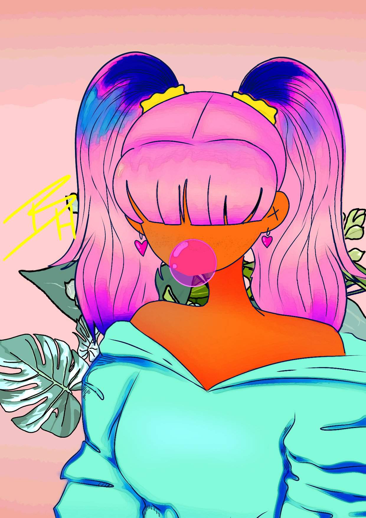 Bubble gum babe | Digital-Art Amino