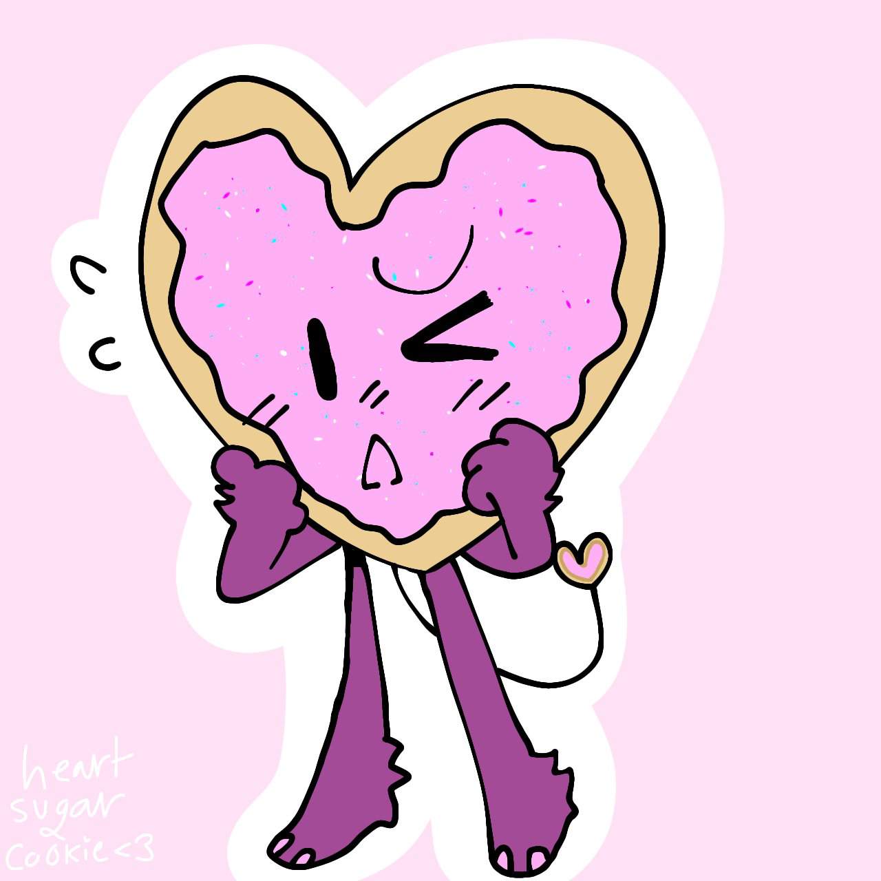 Heart sugar cookie