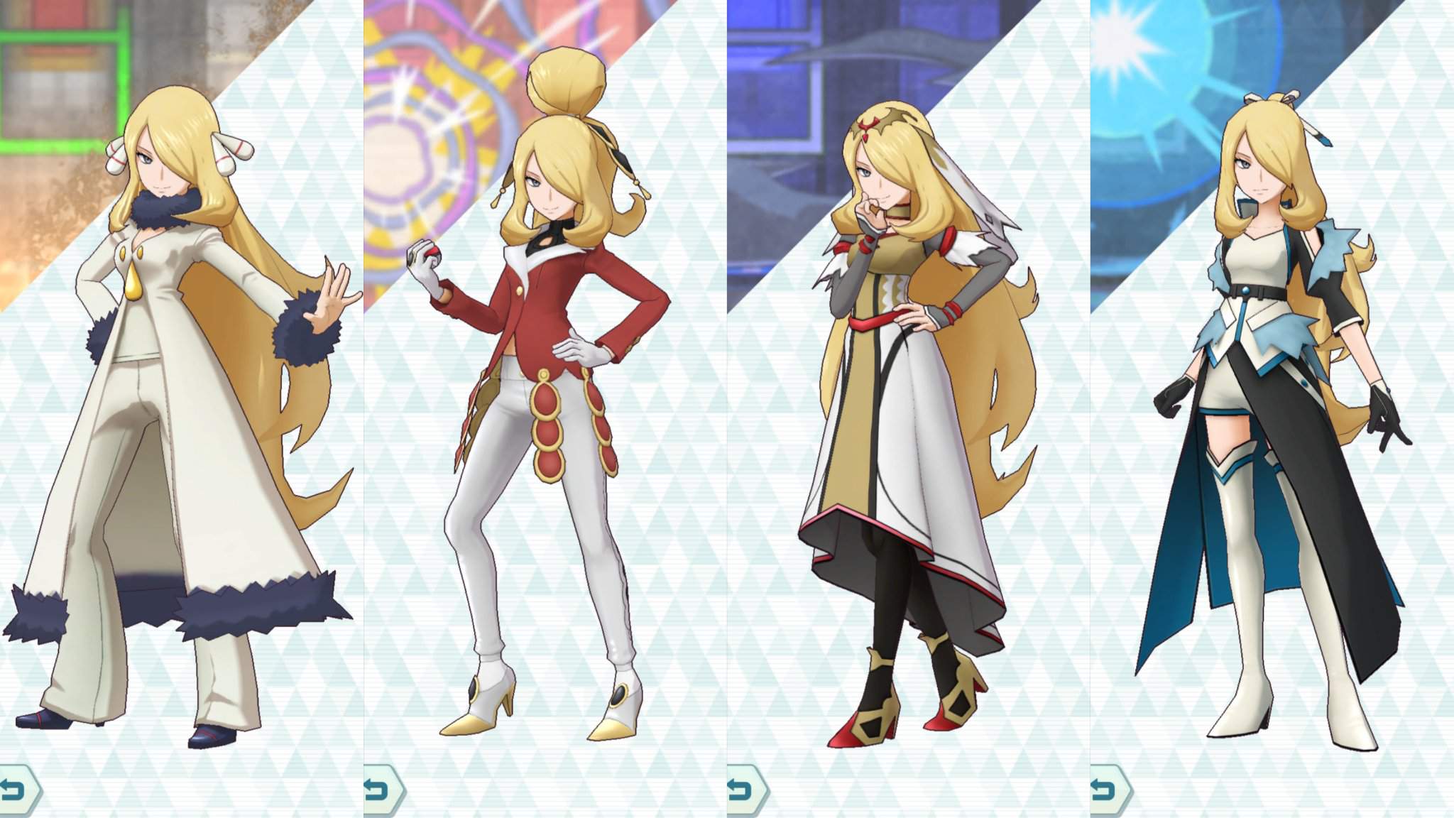 ALL CYNTHIA POSES (1-6) | Pokémon Amino