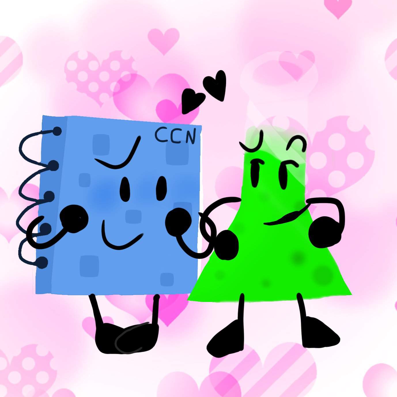 These guys are NB (Note book) and potion | BFDI Amino