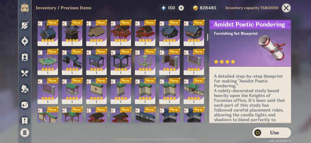 Bought every furniture blueprint | Genshin Impact Amino