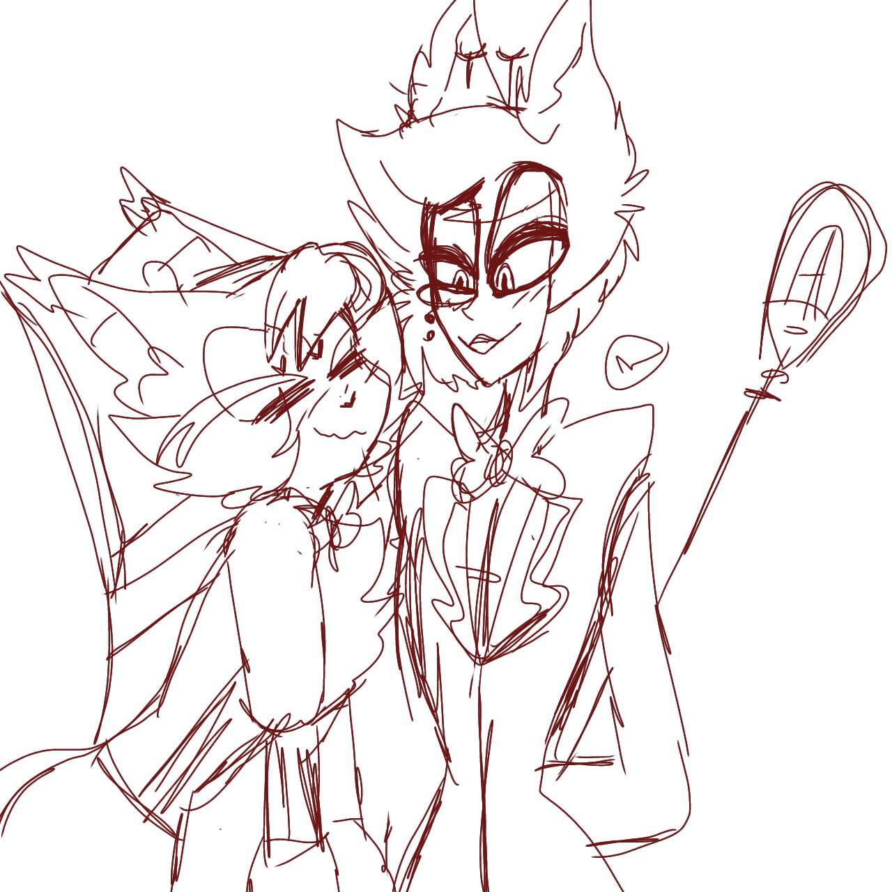 Alastor and Husk sketch | Hazbin Hotel (official) Amino