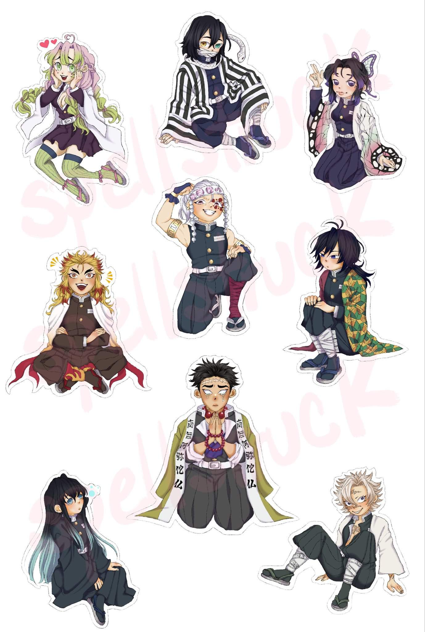 Hashira Sticker Designs 💕 | Demon Slayer Amino