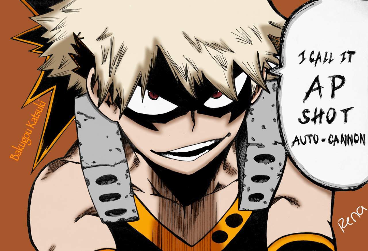 bnha digital manga panel fanart: katsuki bakugou | Kuro Gang Amino