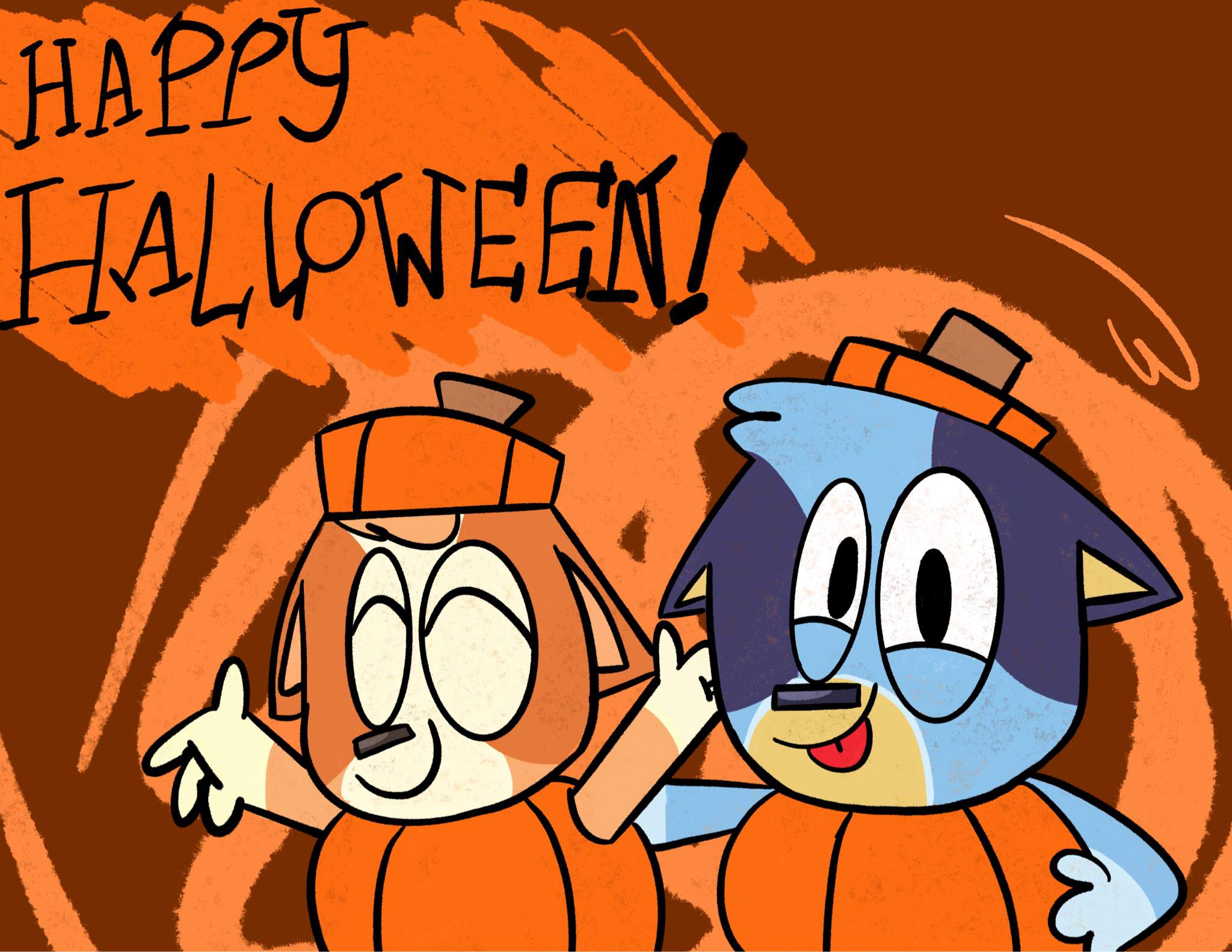 Pumpin pumpkin puppies! | •Bluey• Amino