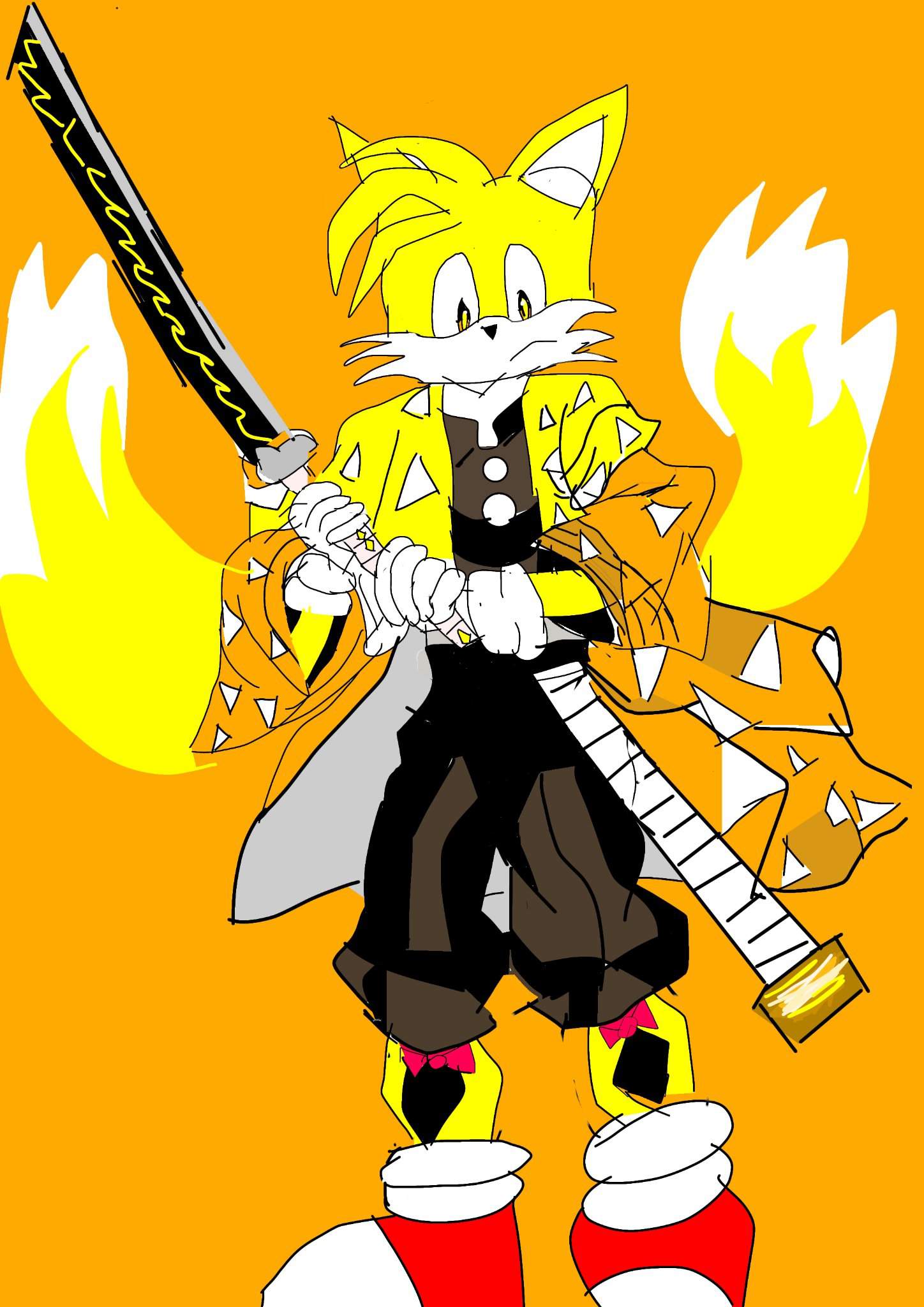 Tails as zenitsu agatsuma and badass form | Sonic the Hedgehog! Amino