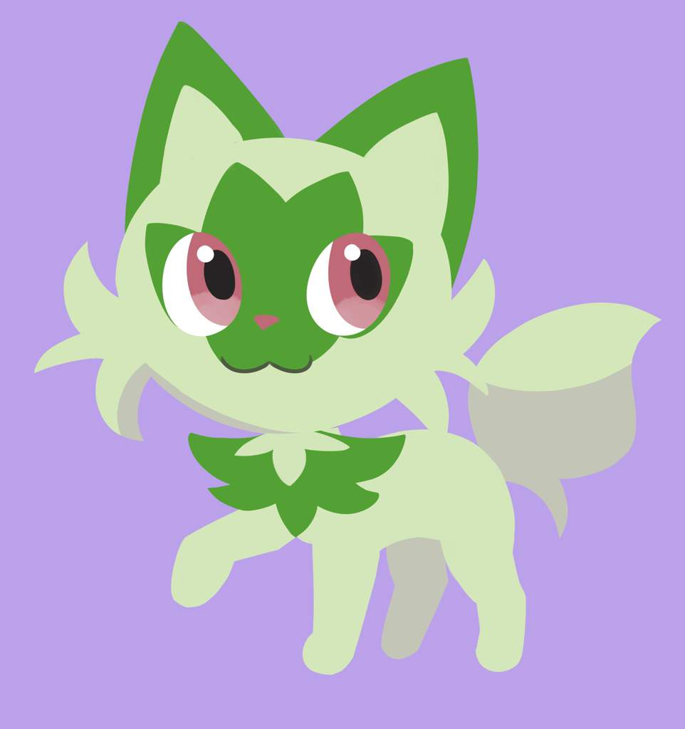 lineless sprigatito drawing! | Pokémon Amino