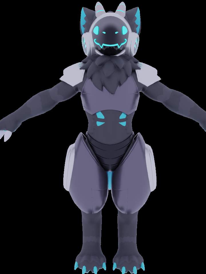 3d Protogen Model Ac Comms Open Furry Amino 3194