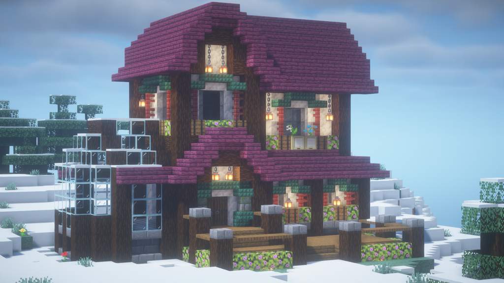 The Log Cabin🏡 | Build A House Challenge | #BuildBuilds | Minecraft Amino