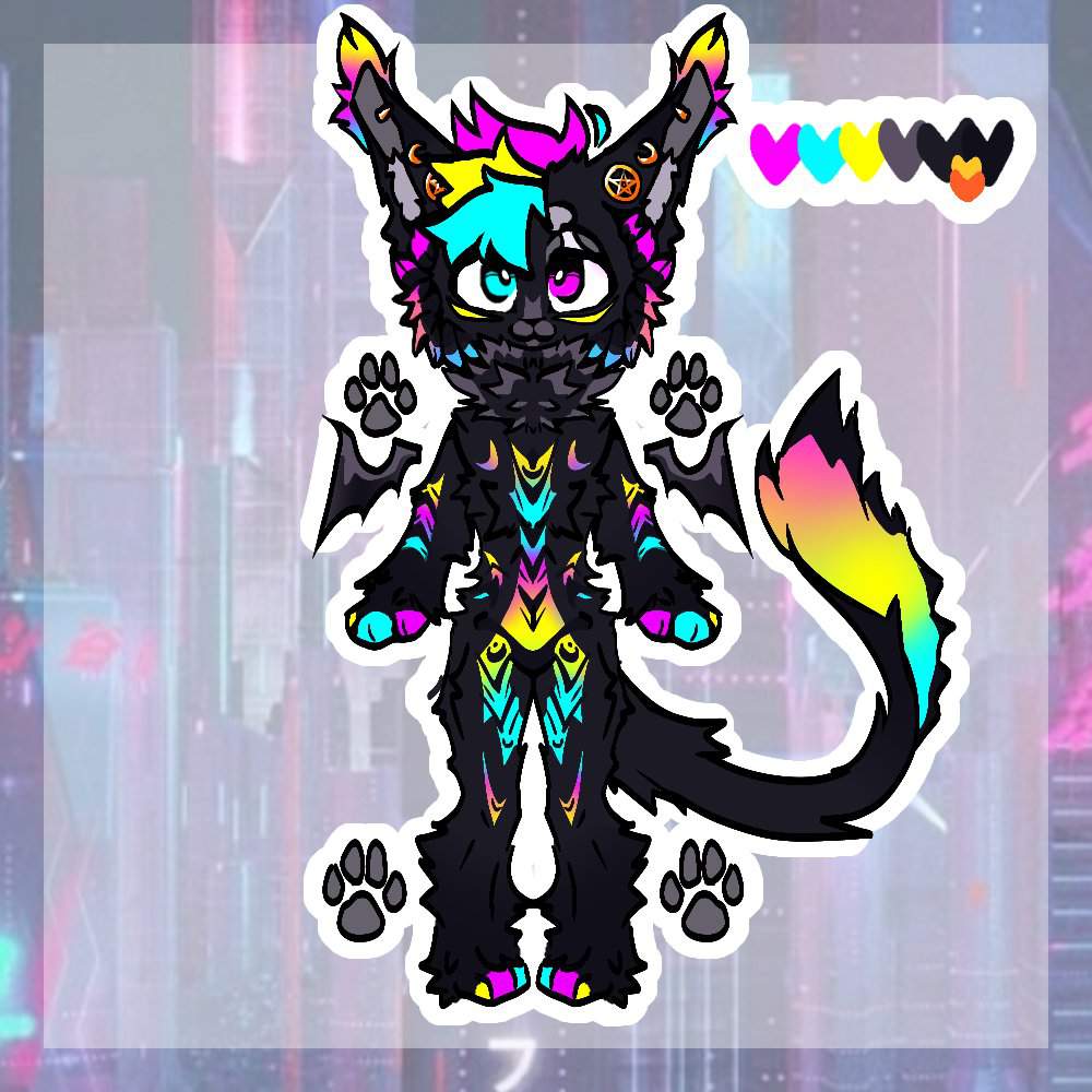 Neon Cyberpunk Jackal BTA | Real Money Art Commissions Amino