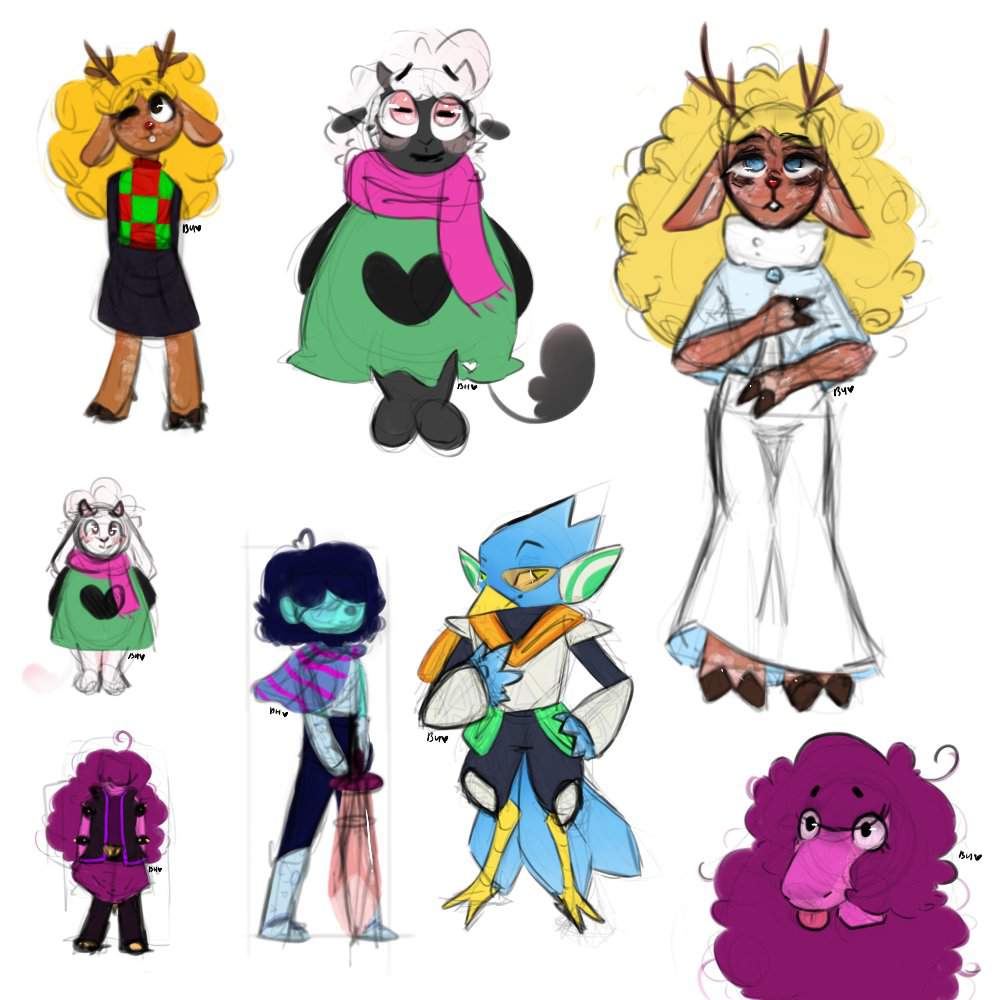 a smorgasbord of sketches | Deltarune. Amino