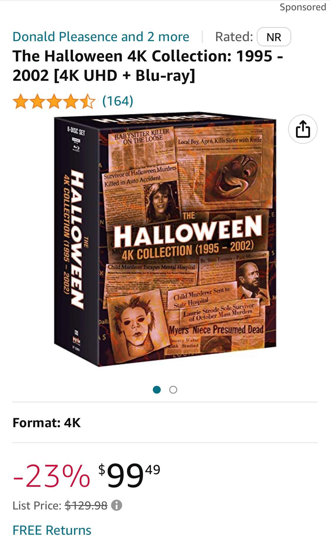 Halloween 4K blu ray boxset price drop | Horror Amino