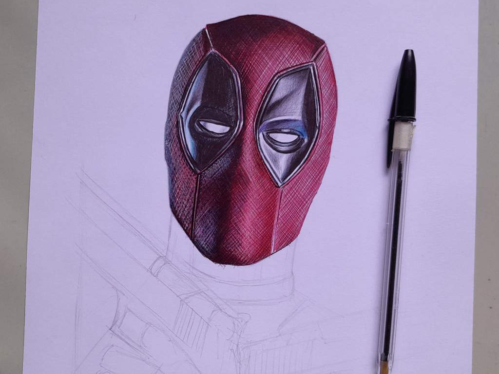 Dibujando A Deadpool Con Boligrafo 