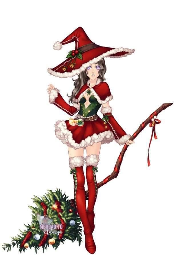 Eldarya Event Noël déclinaison tenue Christmas Wicth Amour Sucré