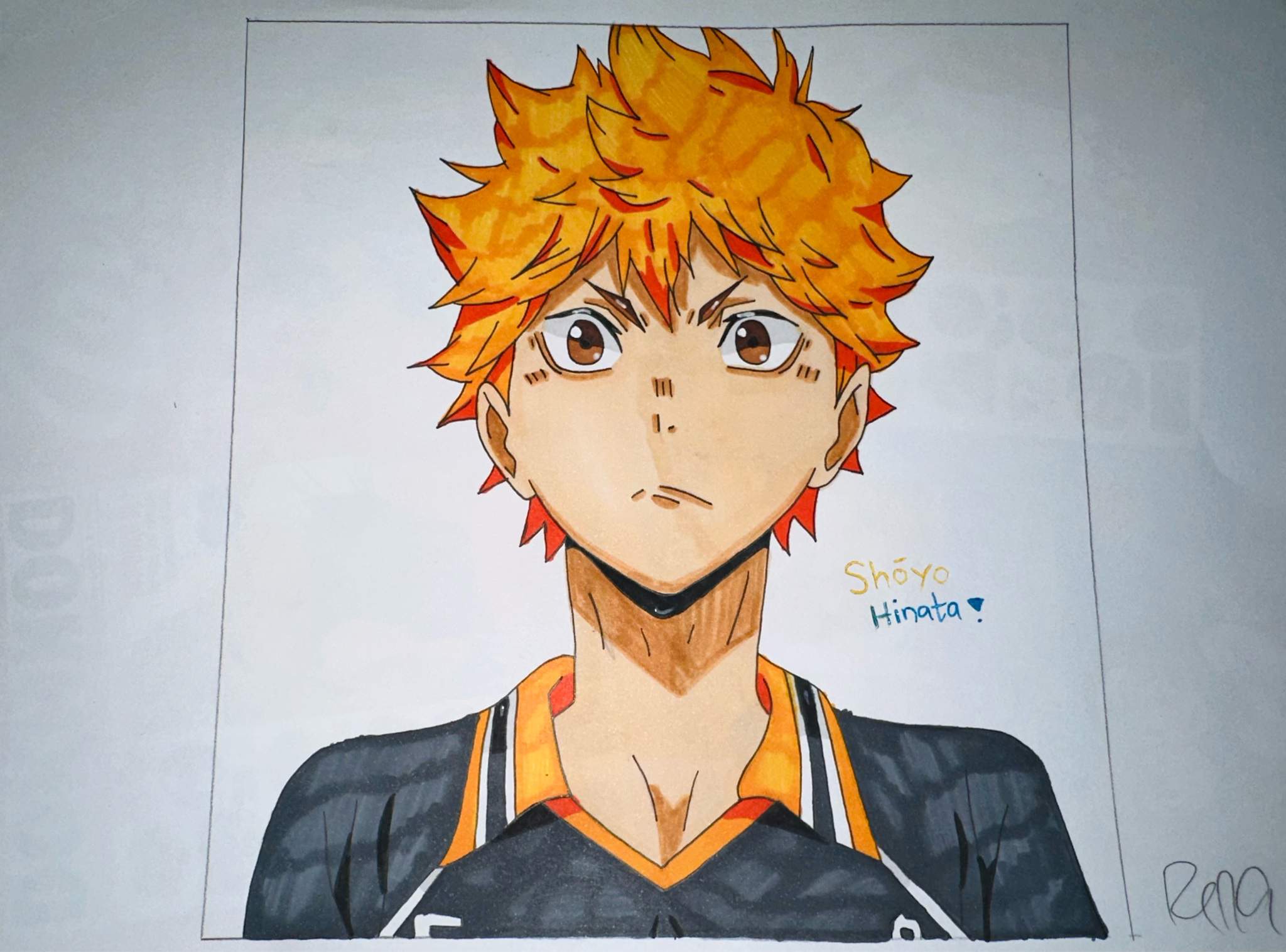 haikyuu fanart: shōyo hinata. 🍊 | Kuro Gang Amino