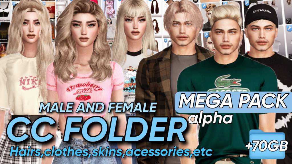 ️SIMS 4 MEGA CC FOLDER ALPHA(MEGA PACK ALPHA DE CPS) | The Sims ☆ Amino