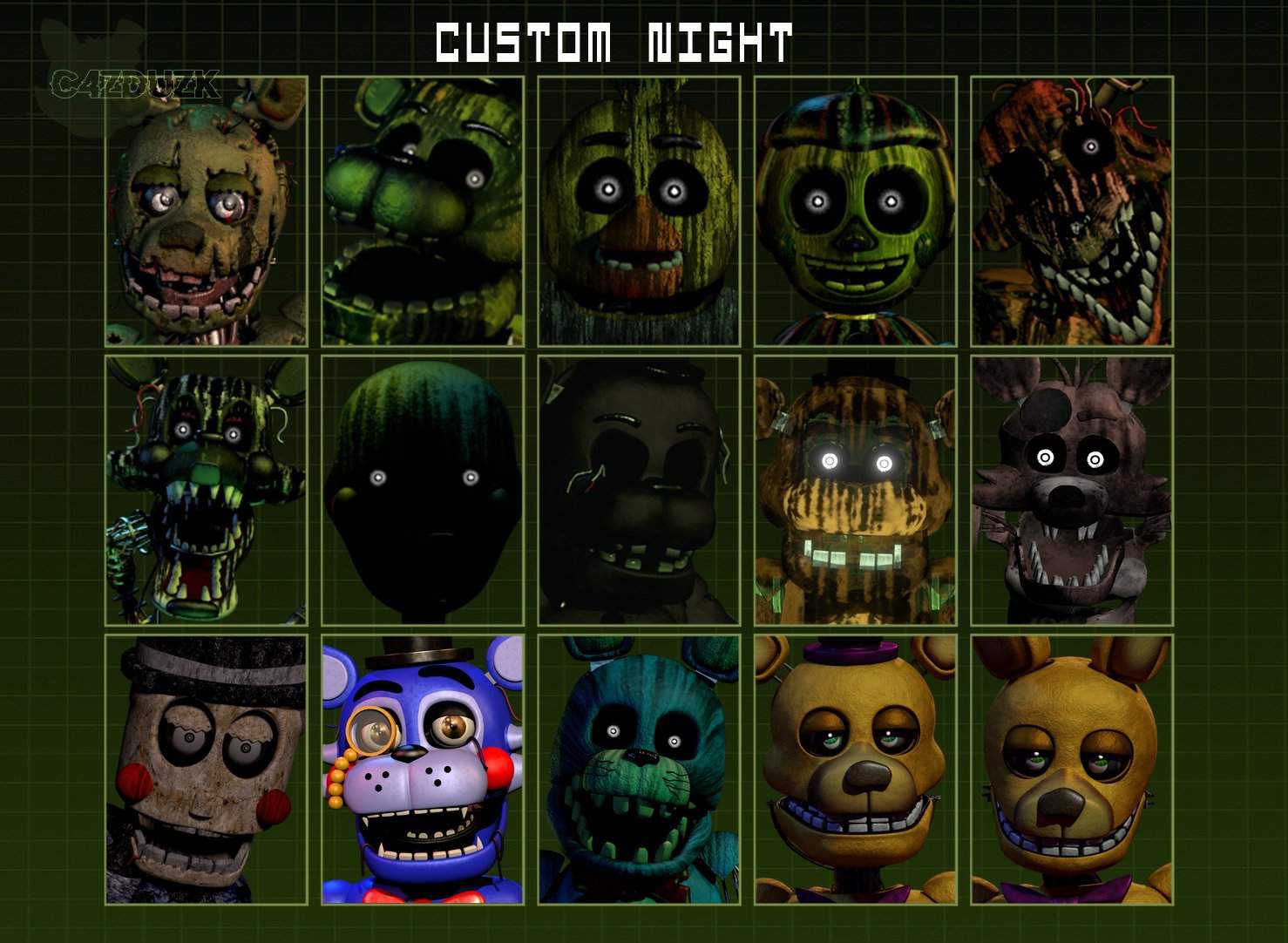 [EDIT] fnaf 3 custom night | Five Nights at Freddys PT/BR Amino