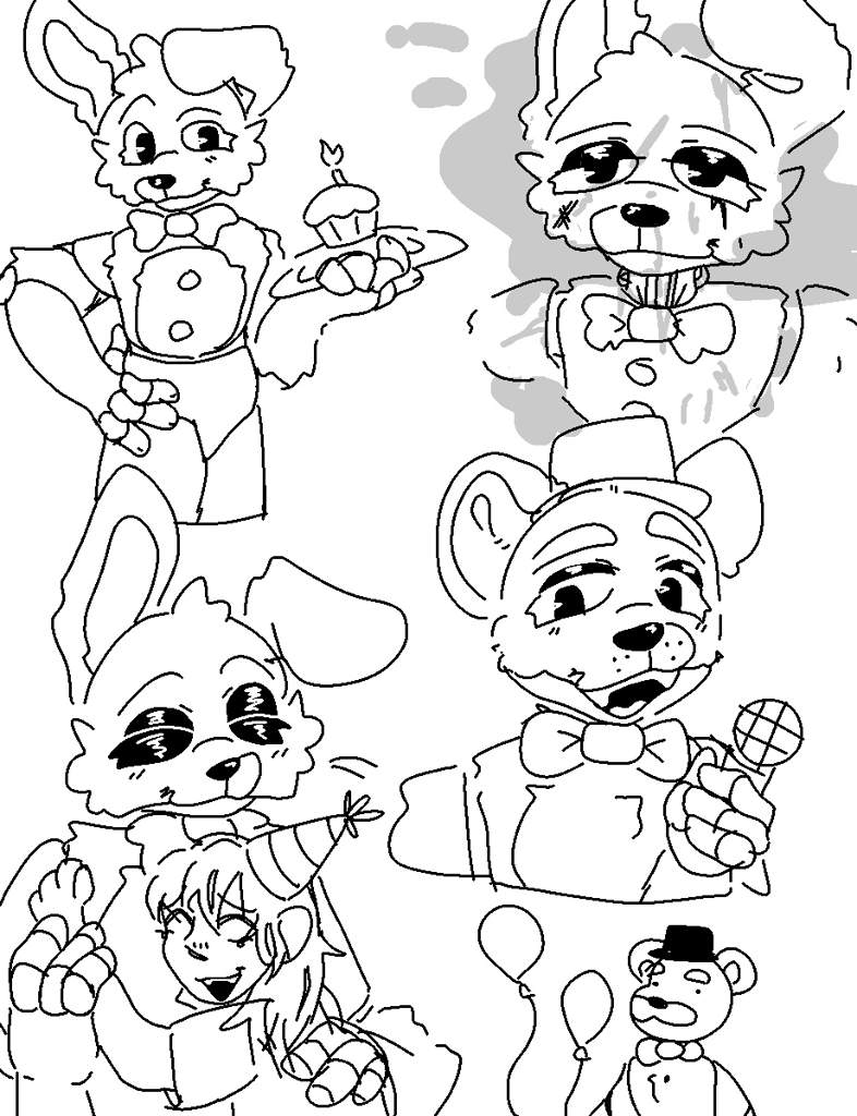 doodles before sleep ( gore warning for 4th image ) | Five Nights At ...