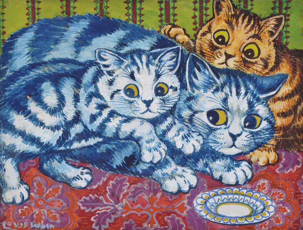 Кошки луиса уэйна картинки