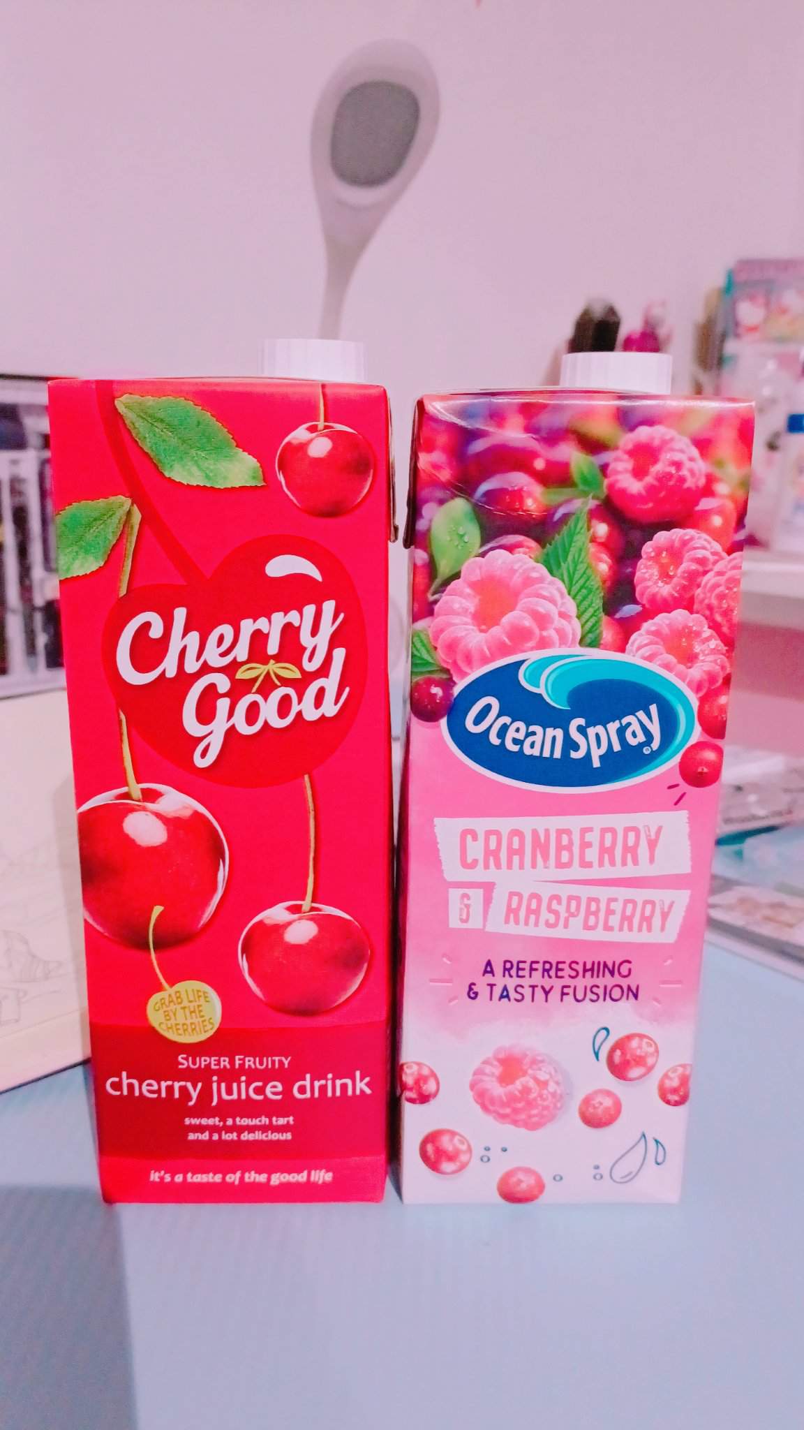 #CHËRRY#CRANBERRY-Hii my new cherry 🍒 juice and cranberry and raspberry ...