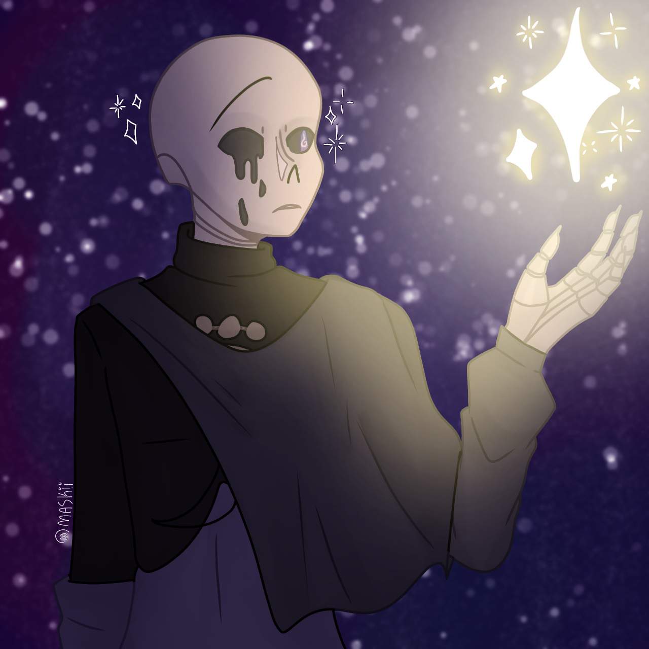 The stars in your hand [Contest art+poem] | Undertale AUs Amino