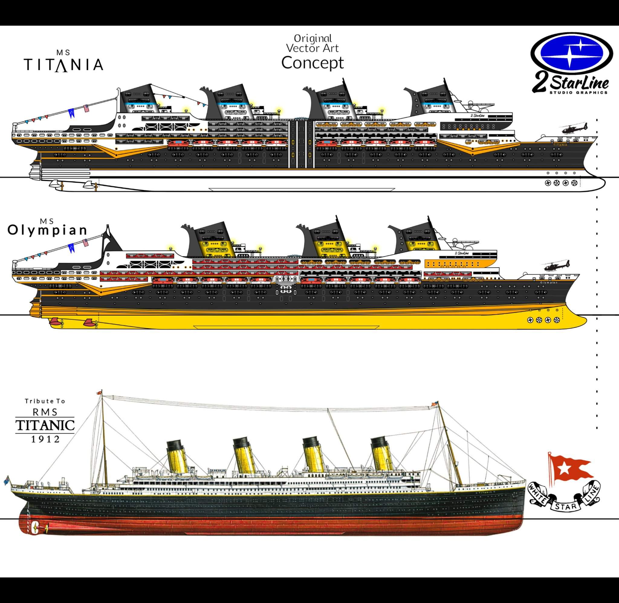 MS TITANIA. Inspired by RMS TITANIC. | Concept Amino