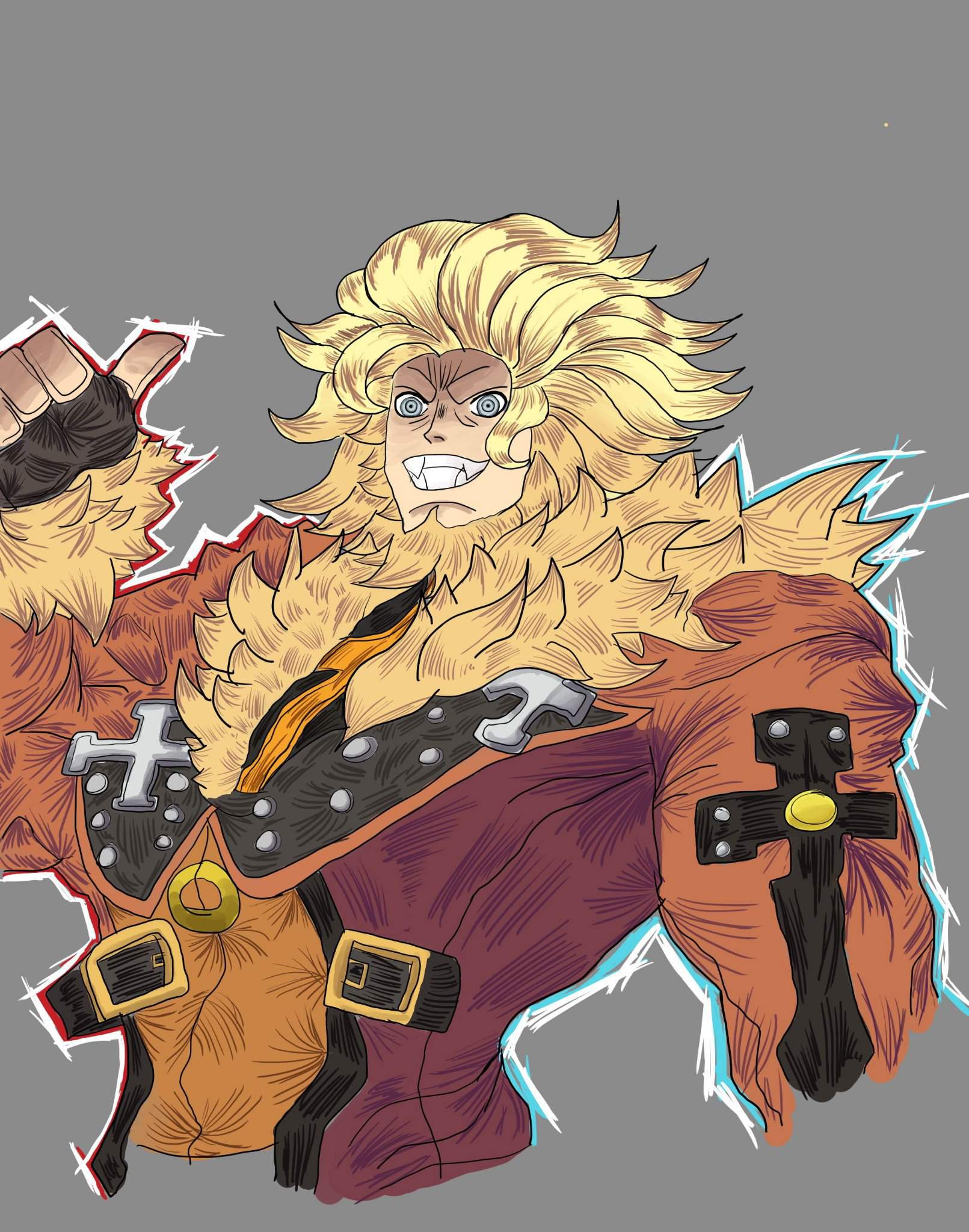 Leo white fang fanart commission!! | Guilty Gear Amino