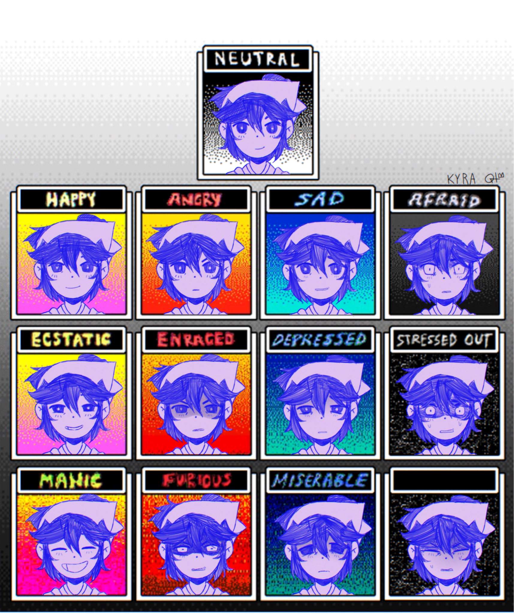 Kyra Emotion chart (REMAKE) | OMORI⠀ Amino