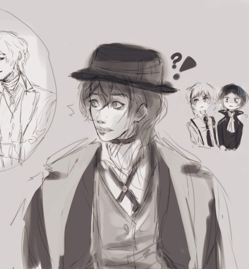 a couple chuuya drawings :) | Bungou Stray Dogs Amino