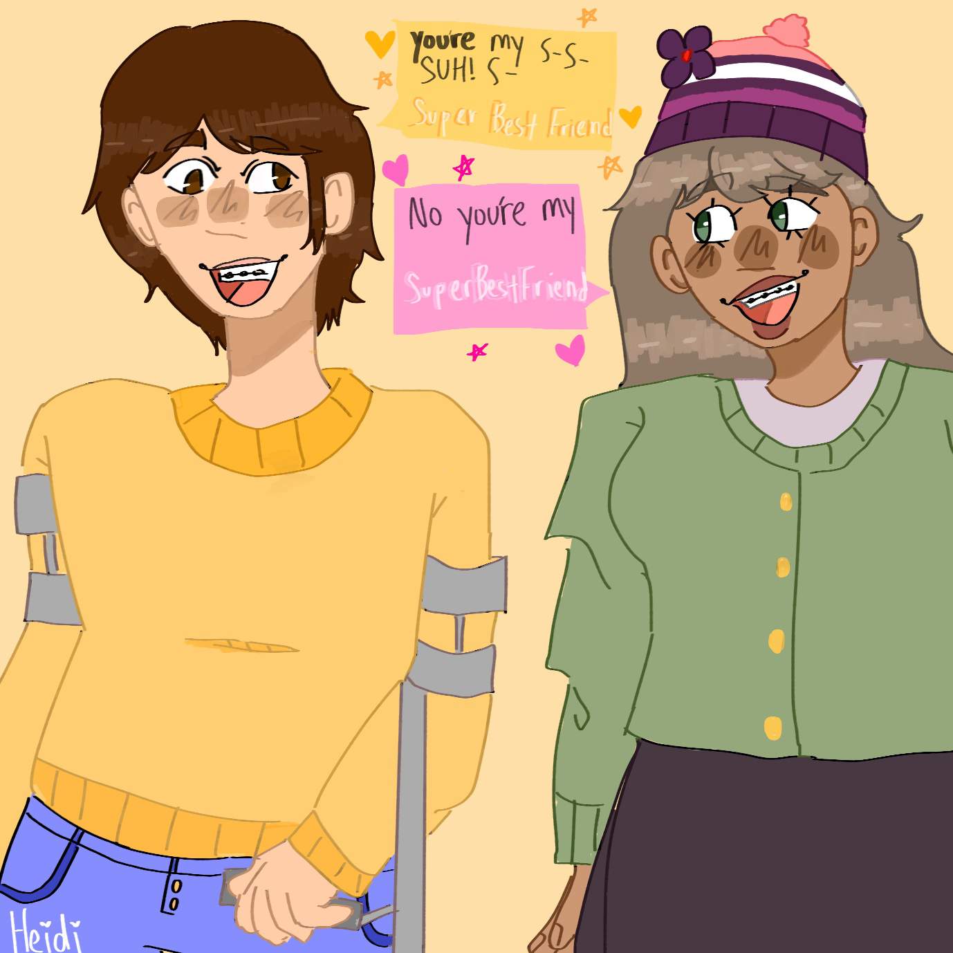 💛💗♾️ I drew Jimmy and Heidi! I headcanon that they are really good ...