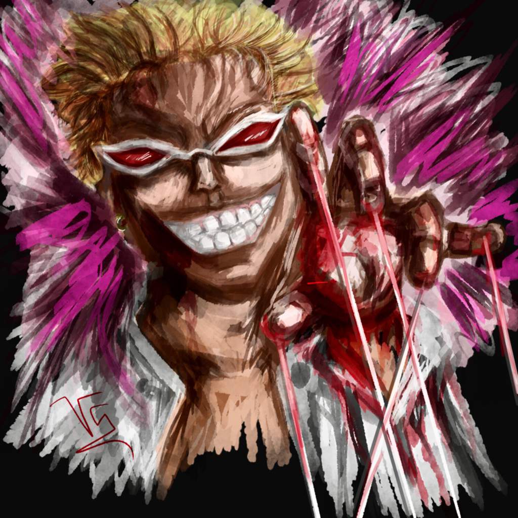 Doflamingo Fan Art ( ⚠️ Mild Blood ⚠️) | One Piece Amino