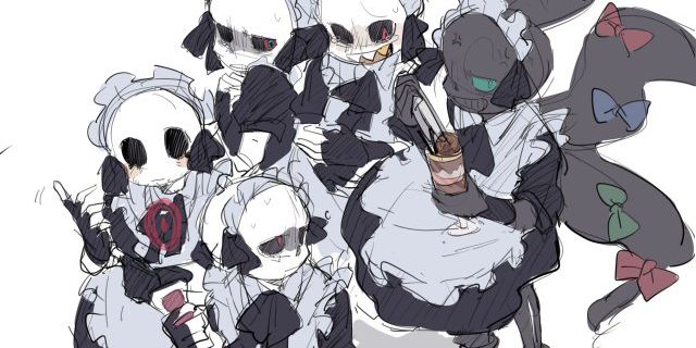 Killer sans as a maid