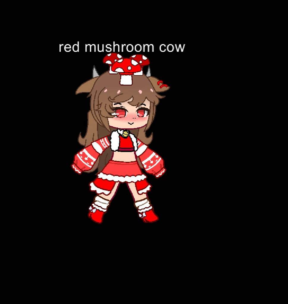 I create red mooshroom cow in gacha club | Minecraft Amino