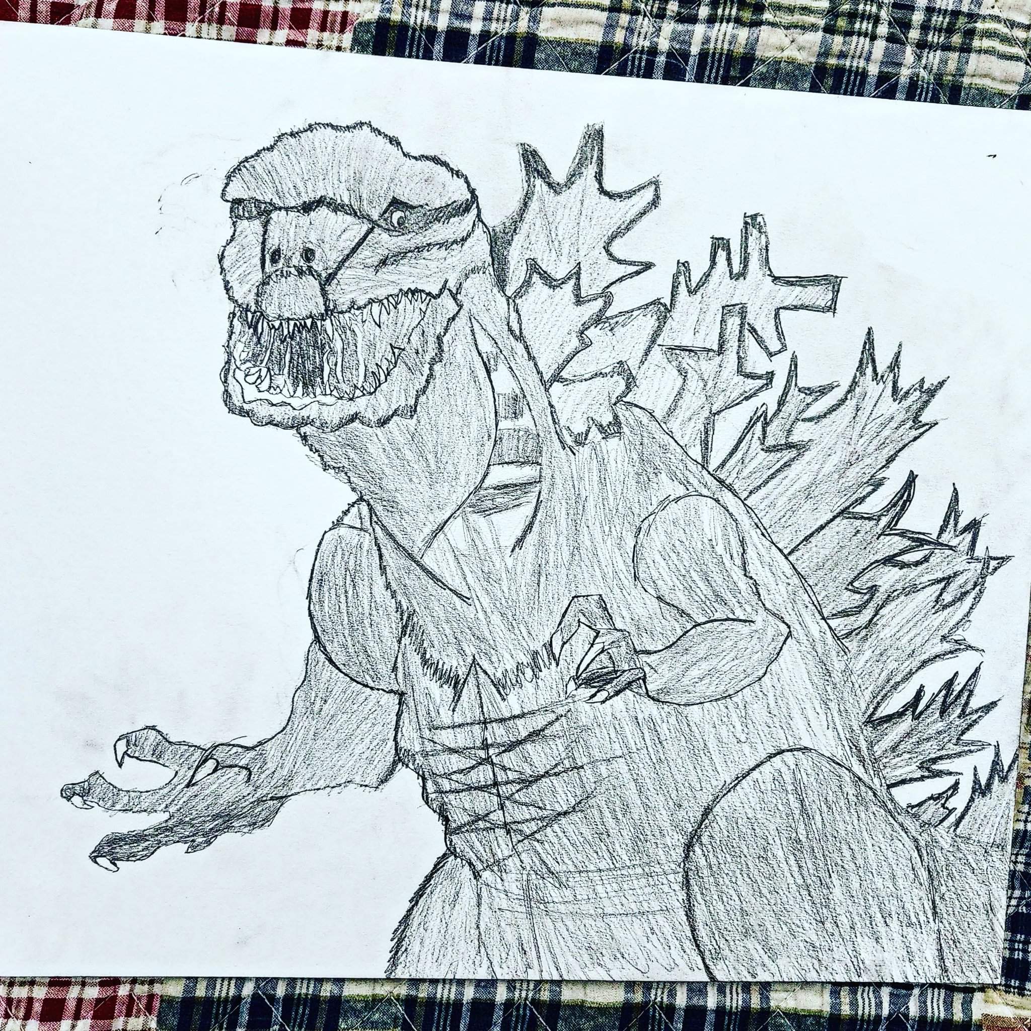 My goofy shin sketch | Godzilla Amino