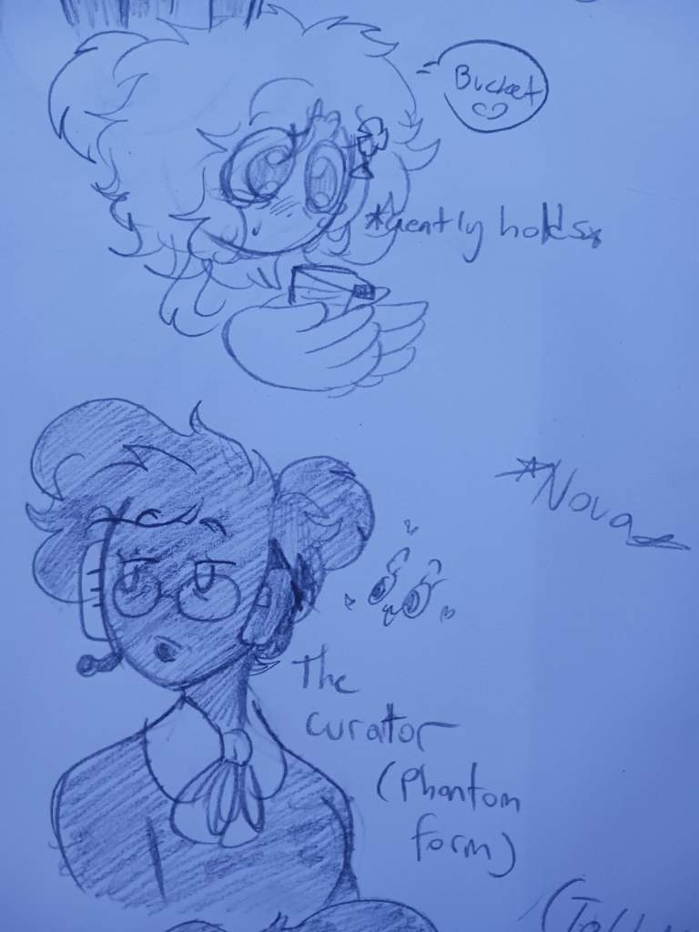 Just posting some quick sketches of The Narrator and Curator! I'll show ...